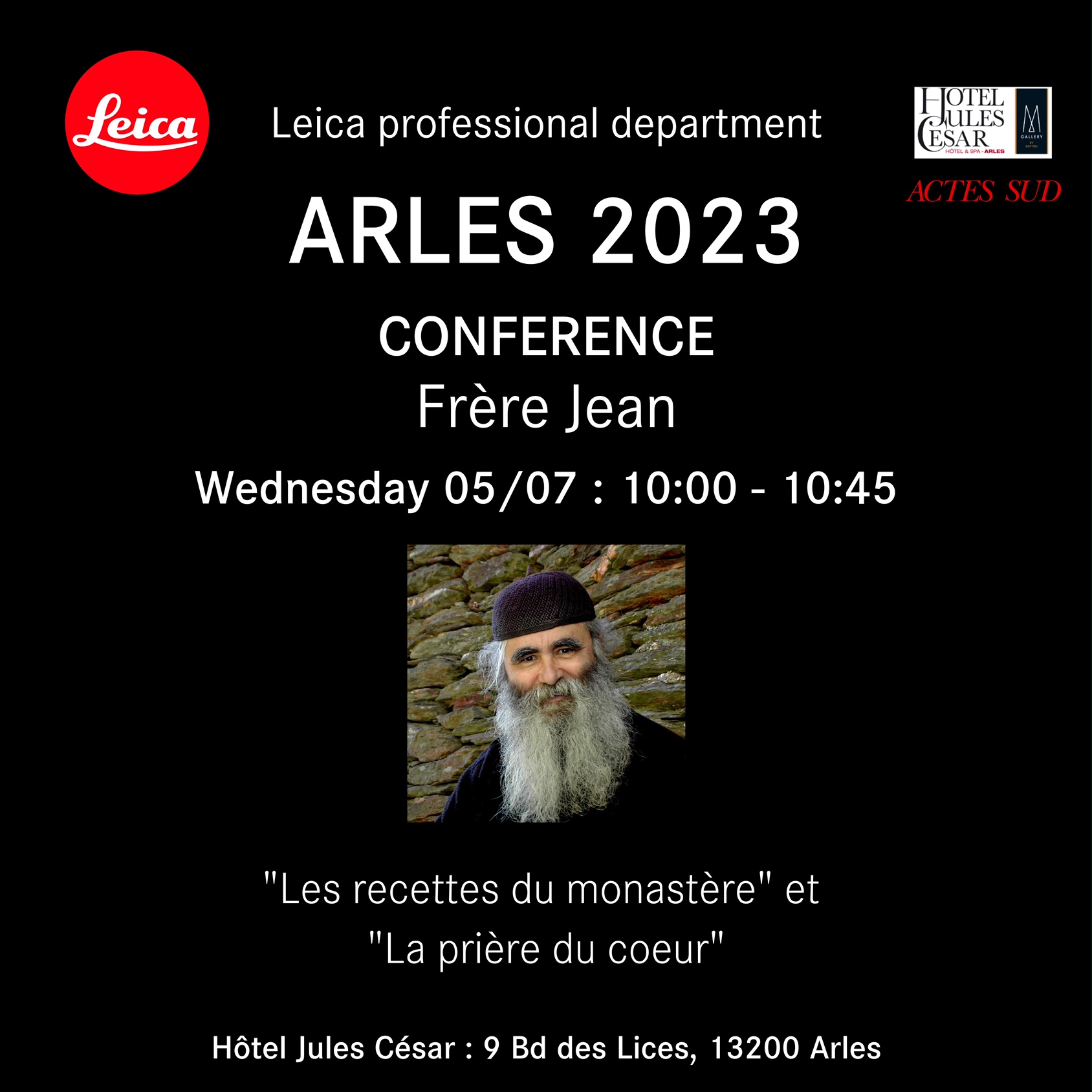 Conférence Frère Jean à Arles
